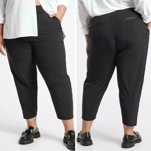 Athleta Nolita Slim Tapered Crop Pant 26 Plus Black New